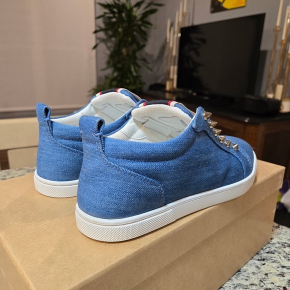 NEW Christian Louboutin FAV Pique A Vontade Woman Sneaker Size 37.5 - Picture 8 of 12